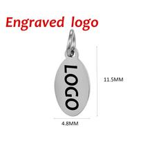 SUNIBI Custom Logo Tags Stainless Steel Charms for Necklace Bracelets 6 Sizes to Choose Jewelry white