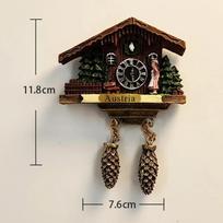 Austria Fridge Stickers Home Decoration Wedding Gifts Cabin Clock Refrigerator Magnets Whiteboard Magnetic Stickers black