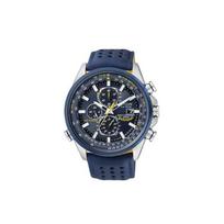 Citizen Promaster serija Eco-Drive Blue Angel Safyro stiklas Amžinasis kalendorius Odinis dirželis Saulės energija varomas Kvarcinis mechanizmas Vyriški laikrodžiai AT8020-03L AT8020-03L black