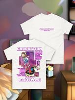 Kanye West Graduation Album T-shirt Men and Women Cotton Y2K Hip-hop Round Neck Short Sleeved XL gray