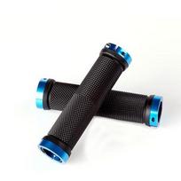 Lock on Bicycle Grips Rubber Soft Mountain Bike Grips Dustproof Waterproof Bike Handle Non-slip MTB Cuffs Cycling Accessories mėlyna