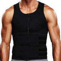 Men Sports Sweat Waist Trainer Slimming Body Shaper Fitness Vest 4XL pilka