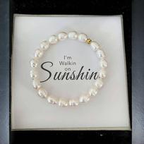 Natural freshwater real pearl bracelet temperament small pearl bracelet for girlfriend non-fading pearl bracelet 14cm white