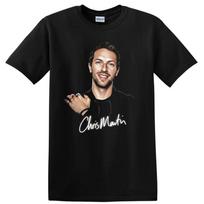 Chris Martin T Shirt Musician Portrait Coldplay Concert Fan Gift Graphic Tee S beige