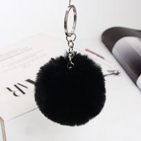 20 Colors Soft Pompom DIY Fur  Ball Fluffy Fur Fashion Accessories Key Ring Key Chain Keychains juoda