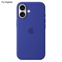 iPhone 16 dėklas, suderinamas su MagSafe, skysto silikono telefono galinis dangtelis [Indukcinis Popover] - Bl Dark Blue tamsiai mėlyna spalva