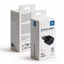 Blue Star Phone charger Nano GaN USB C + USB A QC4.0 PD 3A 33W VT-332 black