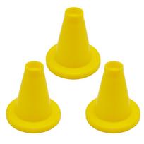3 vnt. Plastikinis kriketo mušimo stovas Treniruočių įranga Nešiojamas mušimo stovas Pėdos darbo ir smūgio technikos lavinimui yellow