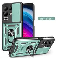 Šarvuotas dėklas Infinix Note 50 Pro 4G Note 50 Pro+ 50x 5G, su apsauga kamerai, su žiedu, magnetiniu laikikliu, Coque Fundas Capa Infinix Note 50 Pro+ žalia