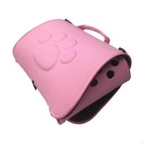 Portable Cat Carrier Bag, with Breathable Holes Case Durable Double Zippers Pouch Fashion Pet Pink pink