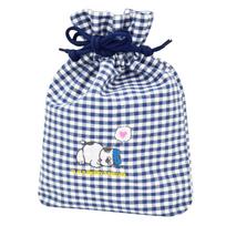 Marimo Craft Drawstring Pouch, NV Check Olaf SN SPMS-163 blue