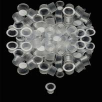 Jars Stand Makeup Tattoo Ink Caps Disposable Pigment Cup Plastic Cups S-100pcs gray
