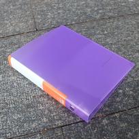 Transparent A4 Four-Hole Folder D-Hole 2-Inch Punch Folder 4-Hole Loose-Leaf Folder Folder Large Capacity Purple purple
