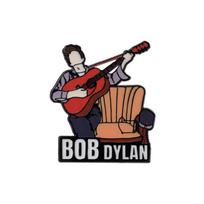 3 Styles Bob Dylan Enamel Brooches Blowin In The Wind Pins Letter The Free Wheelin Metal Badge gray