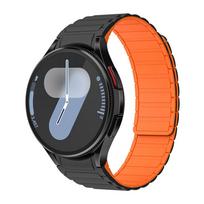 Apyrankė skirta Samsung Galaxy Watch 6 classic 7 5 Pro 4 44mm 40mm 45mm be tarpų Magnetinė silikoninė apyrankė Correa Galaxy Watch 6 dirželis Watch 6 classic 47mm orange