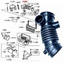 Intake Air Pipe Replacement for Mitsubishi For Pajero For Montero Sport 1996 to 2008 OEM MR431975 MN153438 Easy Replacement Fit China Mainland gray