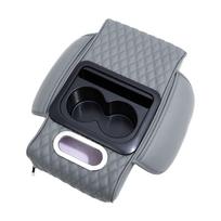 PU Leather Armrest Pad Multifunctional Storage Box High Quality Car Armrest Pillow  Car raudona