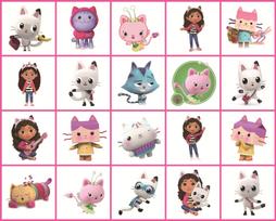 2040Pcs Kawaii Gabby Dollhouse Cats Tattoo Stickers Cute Cartoon Anime Kids Waterproof Tattoo Sticker Girls Favors Gift Supplie a roll   500pcs