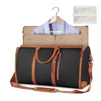 1pc Foldable Women's Travel Convenient Carry-on Clothing Bag Large PU Leather Duffel Bag Women's Business Travel Bag juoda