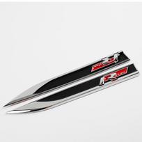 For VW 2pcs Car Body Fender Side Wing Sticker Emblem For Volkswagen R rline Polo T5 Golf 5 6 7 8 Passat b6 Arteon Scirocco GTD TI6 black