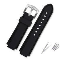 Silicon Watchband for Casio EDIFICE series 5634 EFS-S570YD/YDC/YDB modified convex watch strap black rubber bands gray