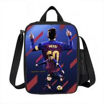 Mokytis, Keliauti Izoliuoti pietų krepšiai M-Messi Terminis krepšys Futbolo žvaigždės Pietų konteineris Neperšlampama rankinė Pietų dėžutė Maisto laikymo krepšiai blue