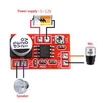 Universal DIY DC 5V-12V Mini Microphone Micro Electret Amplifier Board MIC Condenser raudona