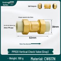 PPR Vertical Check Valve - 1-inch, 32 mm, Thickened Union Hot Melt Water Pipe, One-Way Valve (Various Sizes)