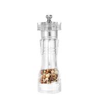 Acrylic Salt and Pepper Grinder Refillable Flavor Grinder Peppercorn Grinder Portable Salt Shaker for Black Pepper Coarse Sea white