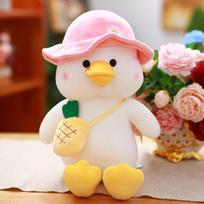 School Duck Backpack Duck Plush Doll Doll Kids Big White Goose Girl Pink School Duck 30cm