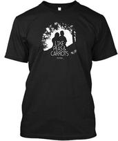 Forrest Gump Like Peas and Carrots T-Shirt Made in the USA Size S to 5XL S black