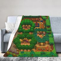 Stardew Valley Quarry Campground Plush Blanket Girls Boys  Flannel Throw Blanket For Couch Bed Super Warm Quality Bedspread Gift 30x40in brown