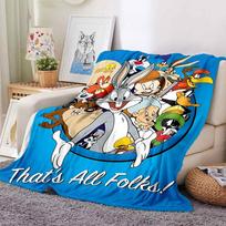1 vnt. Looney Tunes flanelinis pledas Lengvas minkštas šiltas visų sezonų pledas sofai, lovai, kelionėms, L1029032 80x120cm brown