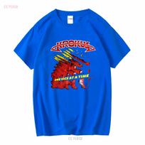 Vintage 80s Krokus Band T Shirt Mens M S 1982 Metal Rock World Vice Tour vintage Washed homme graphic Soft Versatile Slightly S blue