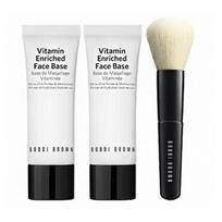 Bobbi Brown Vitamin Enriched Face Base Moisturizer & Primer Travel Set 15ml Orange Primer * 2+Mini Face Blender Brush