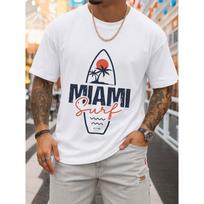 European sizes Surf Palm Tee Men T-shirt White Graphic Funny New Spring and Autumn Styles Fashionable Printed T-shirts Fashionable S balta