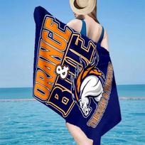 Denver Broncos Microfiber Beach Towel, Lightweight And Quick-Dry, for Summer Travel, Beach Essential, Swimming Pool 70cmx140cm(27x55inch)