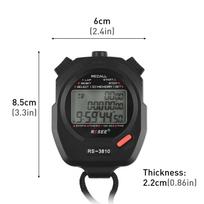 Sports Stopwatch Timer 10 Memory Digital Stopwatch 3 Rows Display Large Screen Stopwatch