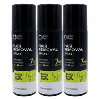 Qraa Men Hair Removal Cream Spray| Body Hair Removal Spray In 3-5 Minutes For Men| Painless Body Hair Removal Spray For Men's Chest, Back, Legs, Un black