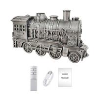 Aroma Diffuser with Timer 300ml Vintage Train Diffuser, Steam Locomotive Humidifier Remote & LED Unique Desk Accessories for Study Light, 2 Mist Modes sidabras