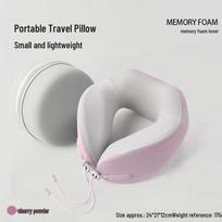 Cooling Memory Foam Travel Neck Pillow One Size gray