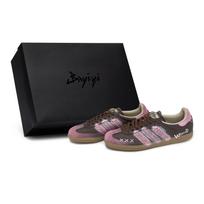 Adidas Originals SAMBA OG 811 Manufacturing, Pink Ribbon, Special Shoe Box Low top German Army Trainers Unisex ID1481(Team80-SBOX) 35⅔ black