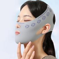 Adjustable Face Sculpting Sleep Mask Breathable Slimming Strap Lifting Tightening Mask Skin Care Elastic V Line Shaping Mask gray
