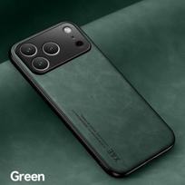 Leather Case For iPhone 17 Pro Max 16 15 14 13 12 11 Pro Max 16e Cover With Metal Plate Support Car Hold Cover Capa Fundas IPHONE X