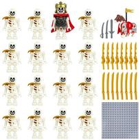 Halloween 16PCS Pirates Skeletons Legion Medieval Mini Action Figures Accessory Military Army Building Kits Blocks Bricks Toys beige
