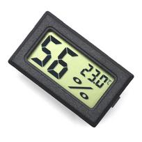 Mini LCD skaitmeninis termometras higrometras temperatūra patalpoje patogus temperatūros jutiklis drėgmės matuoklis matuokliai prietaisai laidas juoda