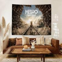 Video Game Metro Exodus Chart Tapestry For Living Room Home Dorm Decor Art Home Decor 100X70CM gray