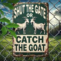 Vintage Farm Goat Metal Sign Rustic Wall Decor for Home Bar Cafe TYA-1018024 įvairiaspalvis
