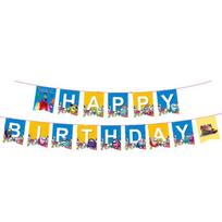 Party Among Us Set Suit Decoration Supplies Banner Cupcake Topper Space Alien 1Set-Blue Banner blue