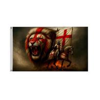 Anglijos vėliava 2x3 pėdų 3x5 pėdų su liūtu arkliu Poliesterio lauko vėliava Britų nacionalinė vėliava sodui kiemui namų vakarėlio dekoravimui 90 x 150cm brown
